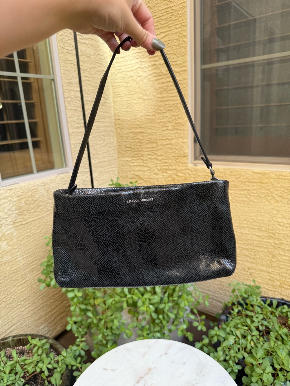 Vintage Rebecca Minkoff Croc Embosses Shoulder Bag